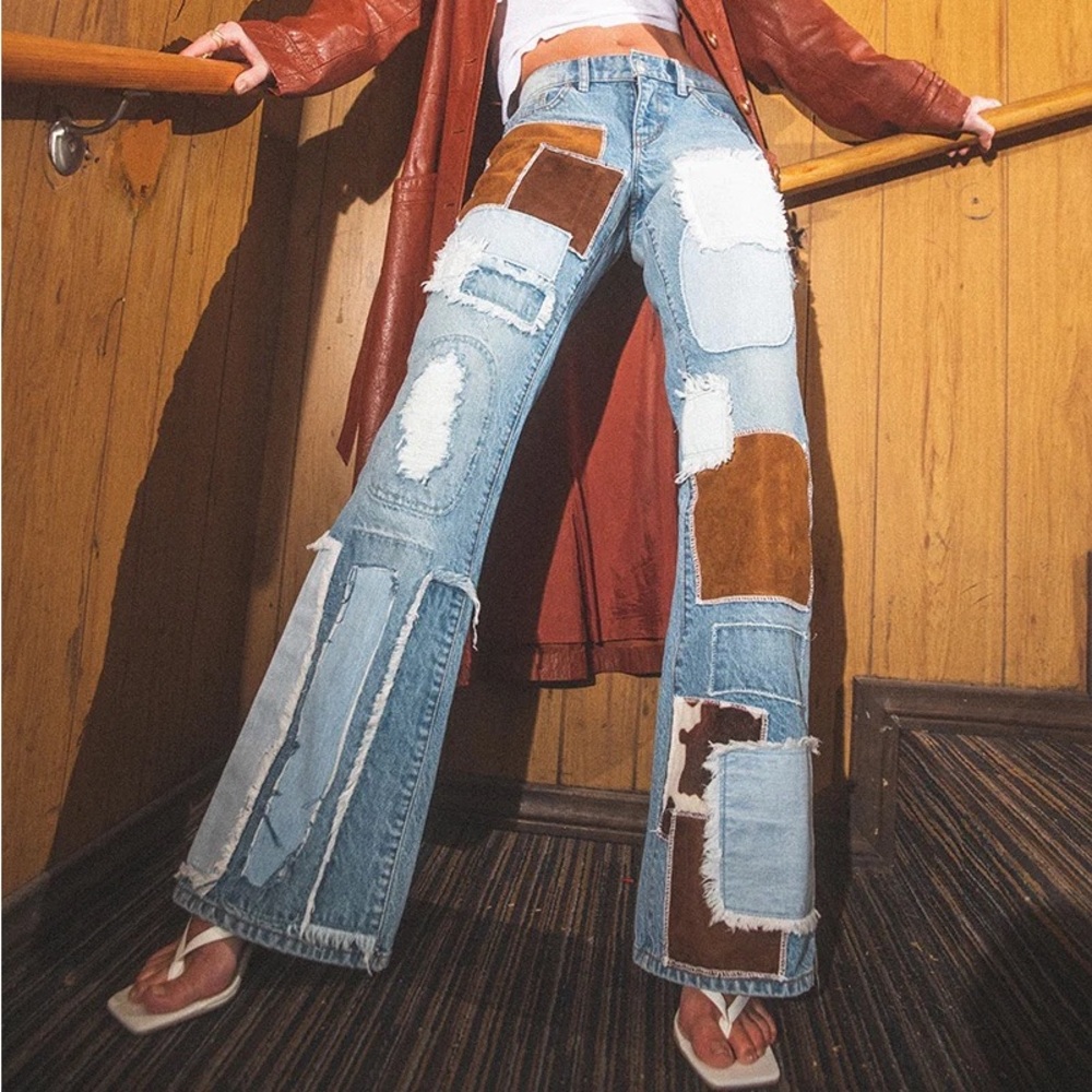 REVICE a-list paparazzi patchwork denim jeans